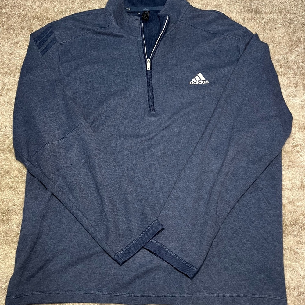 Adidas Men's Navy Zip-Up Sweater